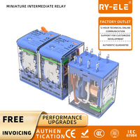 Relais 14 broches à usage général miniature RYER2N-A230LT RY-ELE avec bouton de test de bobine de contact argenté LED 220VAC Protection scellée