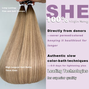 Le estensioni dei capelli umani 100% evidenziano la personalizzazione delle estensioni delle estensioni dei capelli marrone scuro biondo platino - Product Image 2