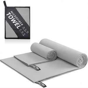Double-Sided Microfiber Cooling Quick-Dry Embroidered Sports Towel Solid Pattern Rectangle Shape Custom Design - Product Image 3