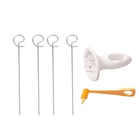 Handgedraaide Roestvrijstalen Groentespiraalsnijder Grensoverschrijdende Cycloon Bbq Aardappeltorensnijder Pp Plastic Handmes