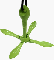 Kit d'ancre de kayak vert Accessoires d'ancre pliants avec corde pour la pêche Kayak Canoë Jet Ski SUP et bateau