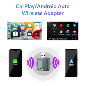 อะแดปเตอร์ CarPlay แบบไร้สาย RGB LED Android แปลงอัตโนมัติปลั๊กแอนด์เพลย์ YouTube กล่องวิดีโอ Netflix - Product Image 3