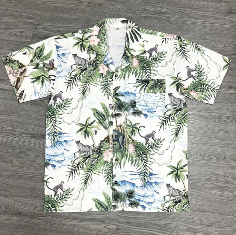 Factory Direct Sale High Quality Brand Handsome Hawaiian Shirt Men Wholesale