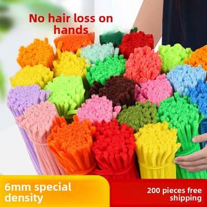 X323-1 Kit de manualidades DIY al por mayor para ramo de flores con lazo de barra retorcida color macaron hecho a mano, tiras de raíz de felpa de piel sintética - Regalos - Product Image 2