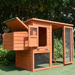 Poulailler en bois maison Cage clapier à poulet avec nichoir zone de course cage à poule toit étanche treillis métallique course ferme avicole - Product Image 1