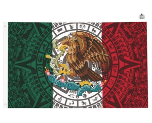 Drapeau mexicain 3x5 pieds, polyester durable pour extérieur, <span class=keywords><strong>tapisserie</strong></span> Mexique, couleurs vives, résistant à la décoloration, simple face avec œillets en laiton - Product Image 1