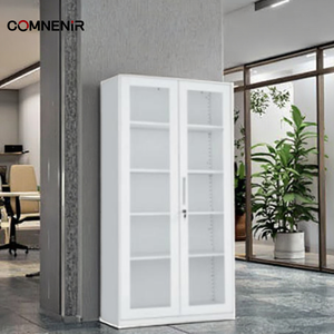 Thiết kế hiện đại văn phòng lưu trữ tập tin tủ với cửa kính kim loại thép đồ nội thất văn phòng sử dụng hoặc phòng khách nhà máy giá rẻ giá - Product Image 2