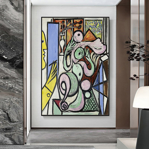Peinture à l'huile sur toile faite à la main Mintura MT163273, peinture abstraite, femme, <span class=keywords><strong>Guernica</strong></span>, art linéaire, pour la décoration murale de chambre d'hôtel - Product Image 6