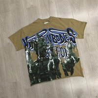 T-shirt FIRST ROW 2026ss Marque de mode urbaine Water-Fashion en maille imprimée numériquement à manches courtes 100% Coton Respirant avec Cont
