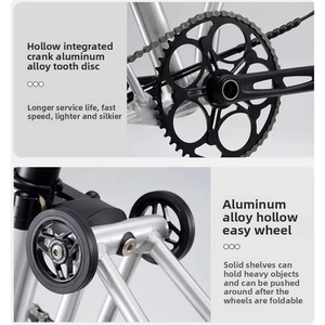 <span class=keywords><strong>Bicicleta</strong></span> Plegable ACEOFFIX S5 de Tres Pliegues 8KG Ultraligera <span class=keywords><strong>16</strong></span> Pulgadas Aleación de Aluminio de Alta Calidad - Product Image 5