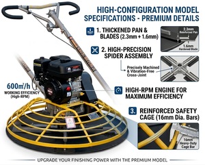 39 inch loopmaaier met verdikte beschermrooster, betonhelikopter, laag emissie, voor het afwerken van grote platen - Product Image 2