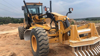 Nouvelle niveleuse à moteur compacte SMG200C-8 de 253 CV de marque supérieure avec système hydraulique pour la construction routière et le nivellement des terres, en vente en Algérie