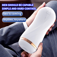 Masturbateur électrique automatique pour homme, style minimaliste, avec pince à gorge profonde vibrante, 10 fréquences de vibration, jouet sexuel