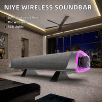 OEM nirkabel Mini pabrikan untuk BT USB SoundBar sistem Speaker teater rumah untuk TV & Komputer plastik tahan lama