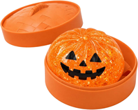 Set Mainan Squishy Transparan Halloween dengan Kotak Penghangat, Bentuk Hantu, Kelelawar, Monster, Pereda Stres, Hadiah Pesta Anak