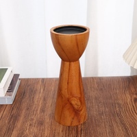 Support de bougie en bois fait main 2026, pas cher, en bois de manguier, pour bougies chauffe-plat et pilier, forme personnalisée, décoration pour mariage, Noël et festivals