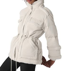 Custom Branding Service Women's Black Winter Windproof Breathable Zippered Nylon Coats Durable Soft-Touch Waterproof Knitted - Product Image 6