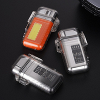 Briquets à double arc Accessoires pour fumeurs Rechargeable par type-c Briquet électrique coupe-vent Briquets en métal