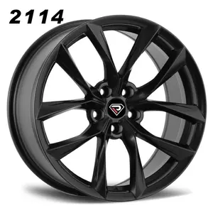 型号2114 19/20/21/22英寸5-114.3/5-120缎面黑色流行设计的特斯拉Y汽车合金车轮