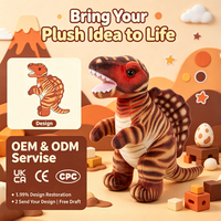 Peluche Dinosaure Réaliste : Tyrannosaurus Rex et Triceratops – Cadeau Idéal pour Enfants