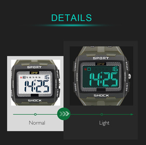 Reloj deportivo con logotipo personalizado para hombre, cronómetro de luz Led, Digital, resistente al agua hasta 30M, <span class=keywords><strong>2022</strong></span> - Product Image 4