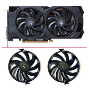 FDC10U12S9-C พัดลมระบายความร้อนแทนที่สำหรับ XFX <span class=keywords><strong>AMD</strong></span> <span class=keywords><strong>Radeon</strong></span> RX 470 480 580 RX580 RX480 <span class=keywords><strong>RX470</strong></span> EDITION RX-480P85EAJ/7 คริมสันกราฟิกการ์ด - Product Image 1