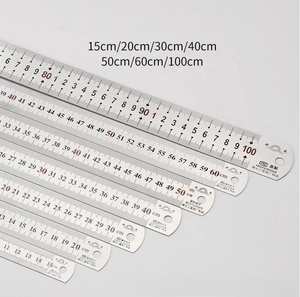 Shuguang Mặt Trời Logo 1M Thép Không Gỉ Thẳng Kim Loại Cai Trị 100Cm Sinh Viên Của Đo Băng - Product Image 6