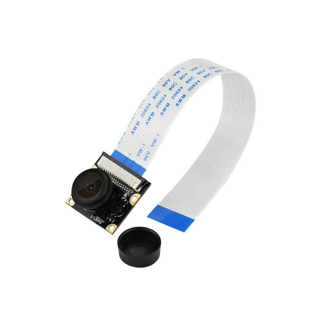 Fisheye Wide-angle Camera for Raspberry Pi 4B/3/2 / B + Camera 5MP /1080p for Raspberry Pi Camera