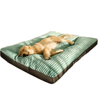 Coussin pour chien en peluche, lit pour animaux de compagnie doux et lavable avec housse amovible, lit orthopédique en mousse à mémoire de forme pour chat, coussin carré d'intérieur pour grands chiens