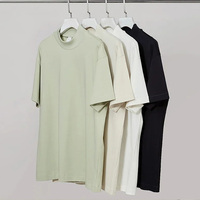 T-shirts Homme Oversize en Coton à Col Montant, Coupe Boxy à Épaules Tombantes, Grammage 280 290 300 Gsm, Vente en Gros, Personnalisables
