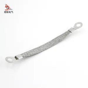 Flat Copper Braid Ground Cable 6 Square Soft Tin-plated Copper Wire Conductive Tape Width 6mmCross-ground Connection Line