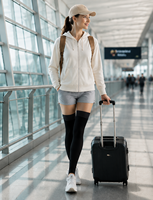 Collants de compression pour le corps de qualité médicale 23-32 mmHg, sans pied, pour modeler les cuisses