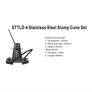 STTLD-4 Stainless Steel <strong>Slump</strong> Cone Set <strong>Concrete</strong> <strong>Slump</strong> <strong>Test</strong> Apparatus for Fresh <strong>Concrete</strong> Workability <strong>Test</strong> - Product Image 2