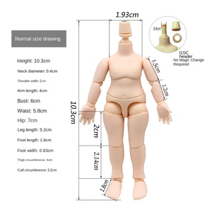 PAPABASI DOD OB11 Poupée BJD articulée en PVC, corps en argile GSC à 12 points, authentique mini-jouet en plastique, corps blanc, avec frais de port inclus - Product Image 1