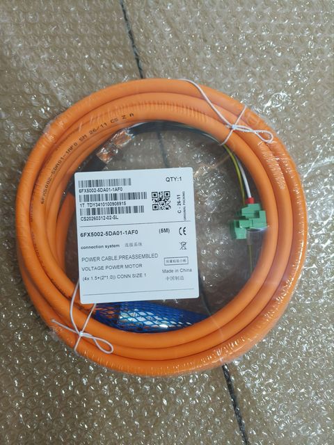 SZXF Original Brand New Copper Power Cable Preassembled Voltage Motor (4x1.5) Conn Size 1 Model 6FX5002-5CA01-1AF0 (5M)