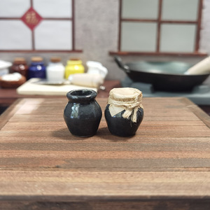 Rongshang mini pot de <span class=keywords><strong>cornichon</strong></span> en céramique petite cuisine nourriture <span class=keywords><strong>maison</strong></span> de jeu jouets modèle miniature - Product Image 2