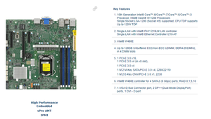 Tarjeta Madre MBD-X12SCZ-F, Socket Único LGA-1200 W480E MicroATX, Integrada VPro IPMI X12SCZ-F - Product Image 2