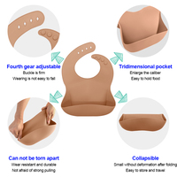 Lot de Vaisselle pour Bébé en Silicone Sans BPA de Qualité Alimentaire, Comprenant Bavoir Étanche, Assiette à Ventouse, Bol et Cuillère