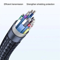 Kabel pengisi daya tipe-c, 1.8M 240W kabel pengisian daya cepat mendukung 40Gbps tingkat transmisi Data tinggi kabel pengisian daya QC 4.0 PD 3.1 PPS