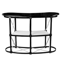 Support publicitaire pliable en tube d'aluminium, robuste, sur pied, portable, pour salon professionnel, table de promotion et de réception