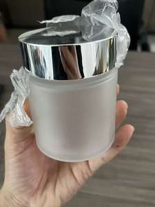 Frasco de Vidrio Transparente Negro Mate de 200g - Envase Cosmético para Crema - Product Image 4