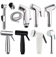 Bidets : Ensemble de pistolet de pulvérisation mural moderne pour femmes, avec tuyau de toilette pressurisé en ABS, pour le nettoyage des fesses et l'hygiène à domicile