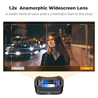 Objectif anamorphique magnétique K&F Concept 1,2X, filtre étoilé, filtre anti-pollution lumineuse, objectif macro 10X pour DJI Osmo Pocket 3/4