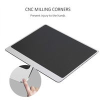 Tapis de souris en alliage d'aluminium double matériau de qualité supérieure, durable et antidérapant, pour bureau de jeu