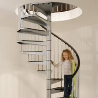 Schnell Montierte Wendeltreppe Luxuriöses Design Verschiedene Treppenstufen Verzinkte Stahl-Wendelstufen