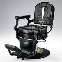 Fauteuil de Barbier Professionnel Relevable pour Salon de Coiffure et de Barbier, Idéal pour la Coiffure et le Rasage du Visage