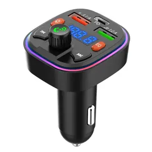 Q5 Car Bluetooth FM Transmitter Wireless Dual USB Type-c Fast Charging MP3 Handsfree Audio Player Car Kit Car Accessories