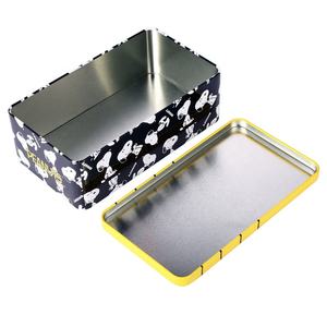 आयताकार धातु स्नूपी मूंगफली प्रिंट क्रिसमस उपहार पैकेजिंग मोजे टिनप्लेट बॉक्स हटाने योग्य ढक्कन के साथ टिनप्लेट बॉक्स - Product Image 2