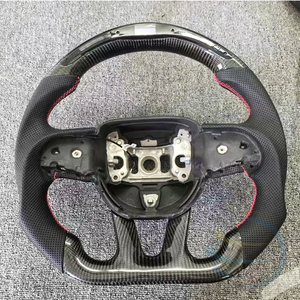 Volant en cuir perforé avec LED en fibre de carbone pour Dodge Challenger Charger SRT Hellcat Ram Scat Pack RT <span class=keywords><strong>Durango</strong></span> 2013-2023 - Product Image 1