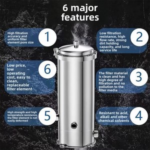 <span class=keywords><strong>Filter</strong></span> Air Presisi Keamanan Tinggi 304 Stainless Steel Industrial Pre-PP Cotton <span class=keywords><strong>Filter</strong></span> untuk Sumur Semen Pasir Laju Alir Besar - Product Image 3